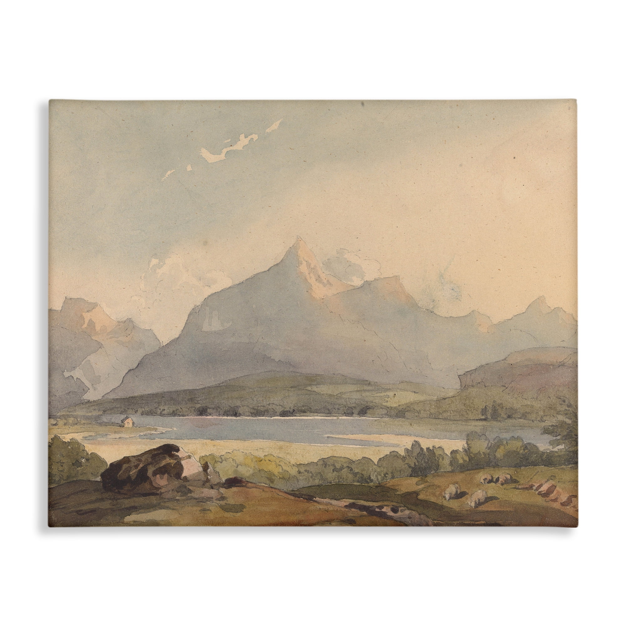 Peaceful Hazy Mountains Canvas Wall Art, design by Lettered and Lined