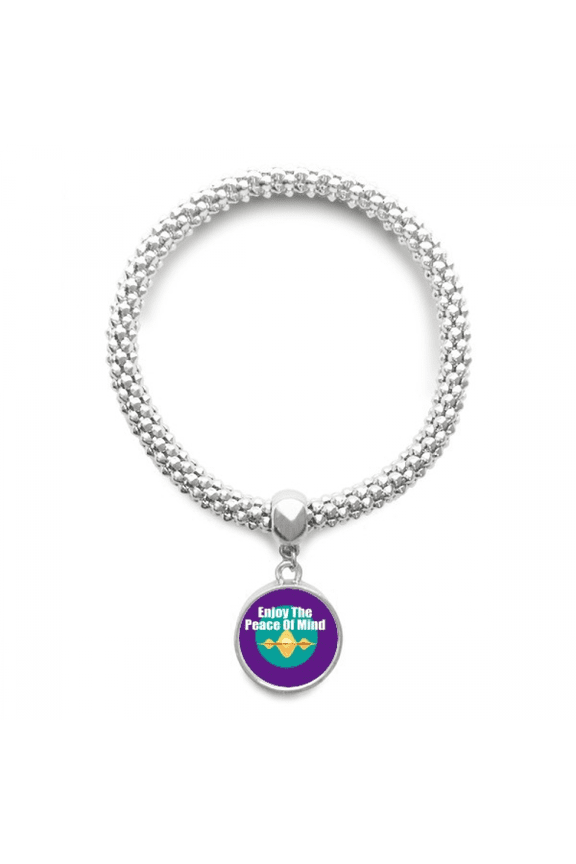 Peaceful Night Dreams Art Deco Fashion Sliver Bracelet Pendant Jewelry Chain Adjustable Bangle