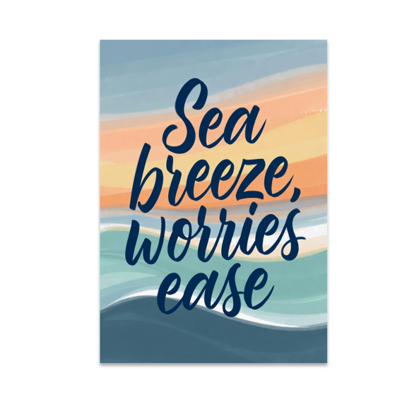 Peaceful Ocean Wall Decor - Beach Lover - 13x19 Poster Print