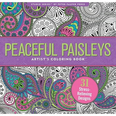 Peaceful Paisleys Adult Coloring Book (Paperback)