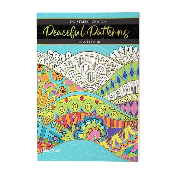 Peaceful Patterns Advanced Coloring Book, by CrownJewlz, (Paperback)