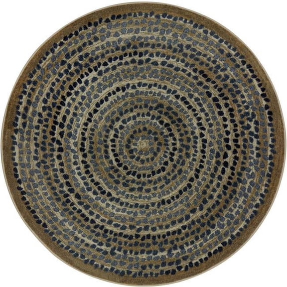 Peaceful Pebbles Round Rug - Slate - 7 ft. 7 in. - Calming Classroom Decor