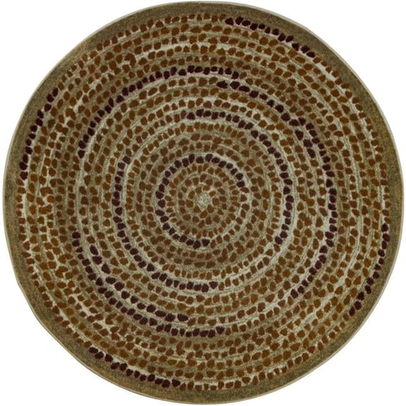 Peaceful Pebbles Round Rug - Terracotta - 7 ft. 7 in. - Calming Classroom Design