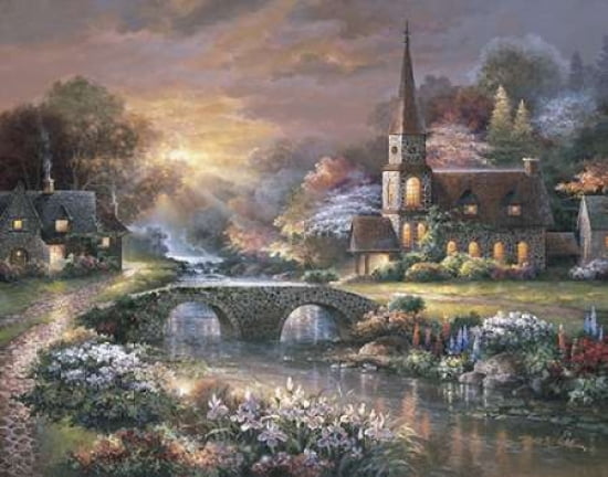 Peaceful Reflections - Horizontal Canvas Art - James Lee (22 x 28)