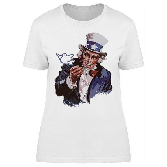 Peaceful Uncle Sam T-Shirt Women -Image by Shutterstock, Female Large