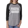 thumbnail image 1 of Peaceful Warrior Unisex 3/4 Sleeve Baseball Raglan Tee, 1 of 1