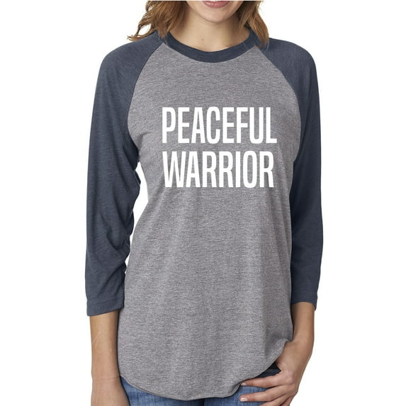 Peaceful Warrior Unisex 3/4 Sleeve Baseball Raglan Tee