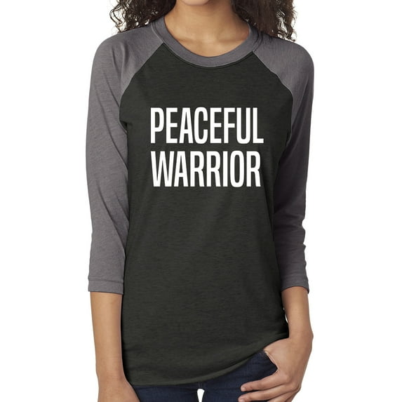 Peaceful Warrior Unisex 3/4 Sleeve Baseball Raglan Tee