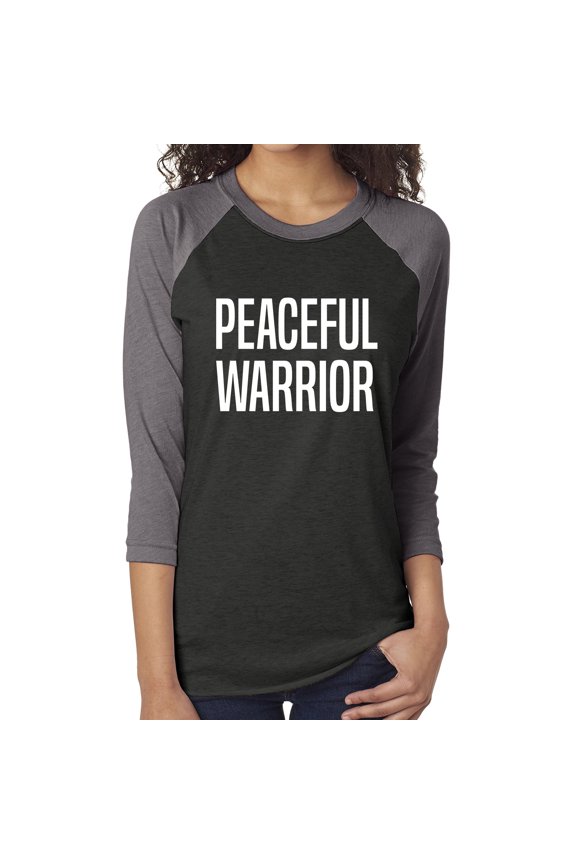 Peaceful Warrior Unisex 3/4 Sleeve Baseball Raglan Tee