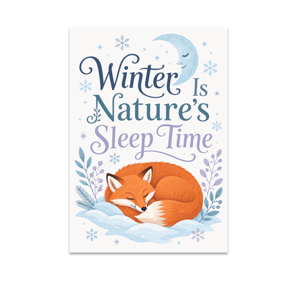 Peaceful Winter Wall Decor - Nature Lovers - 13x19 Poster Print