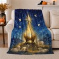 thumbnail image 1 of Peaceful decorative motif Starry Night Scene Doves Sheep, Festive decorative motif Scene, Warm Flannel Blanket for Living Room and Family Room, Art Lovers Christmas Gift, Festive Home Decor, 1 of 9