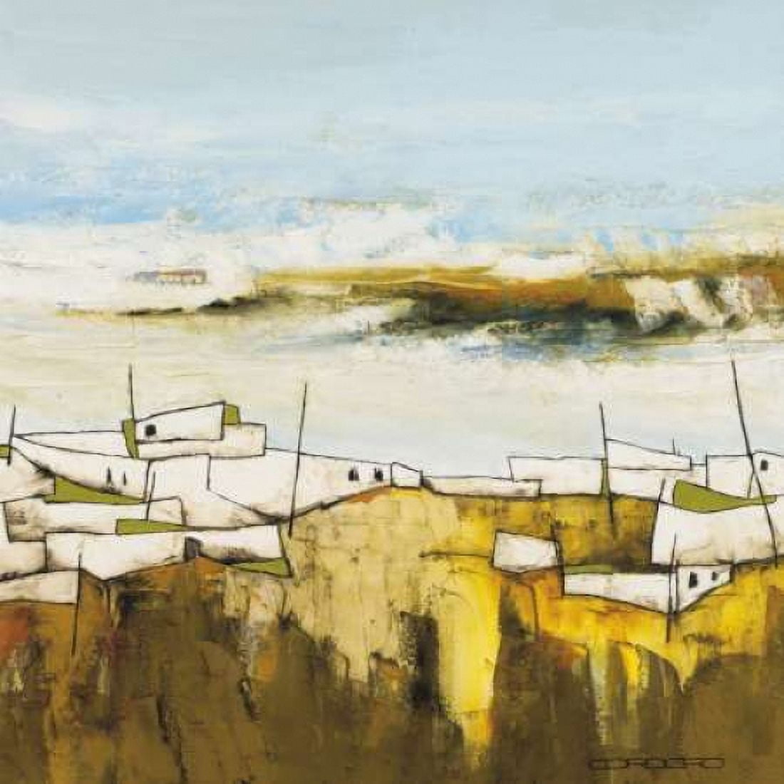 Peaceful village II Canvas Art - Emiliano Cordaro (24 x 24)
