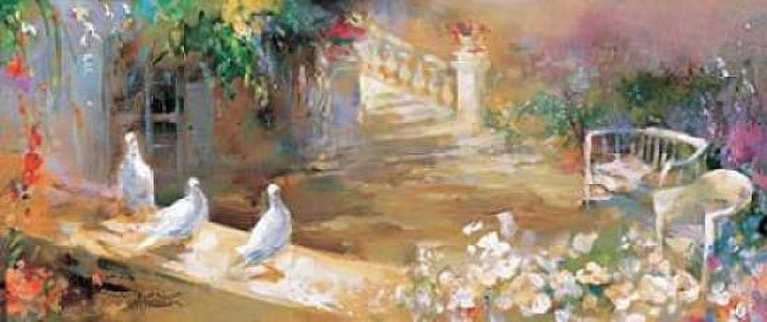 Peaceful yard Canvas Art - Willem Haenraets (10 x 20)