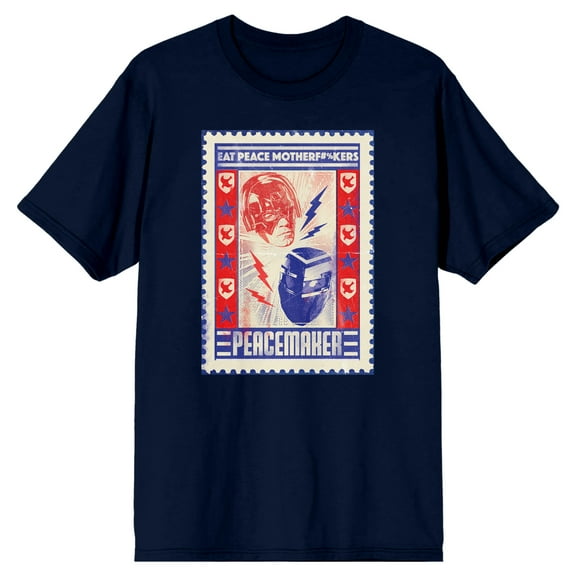 Peacemaker Adrian Chase And Christopher Smith Faces Men's Navy T-shirt-XXL