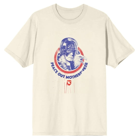 Peacemaker Christopher Smith And Eagle Peace Out Men's Natural Ground T-shirt-3XL