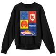 thumbnail image 1 of Peacemaker Crest Helmet Car And Peace Sign Men's Black Long Sleeve Sweatshirt-Medium, 1 of 6