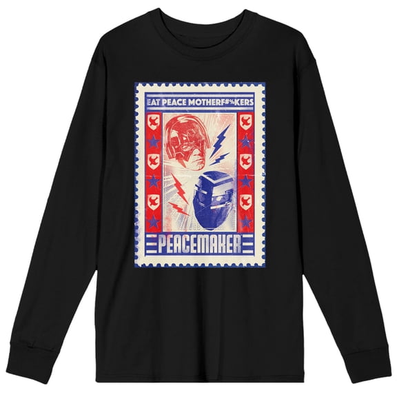 Peacemaker Eat Peace Vigilante Men's Black Long Sleeve Shirt-Small