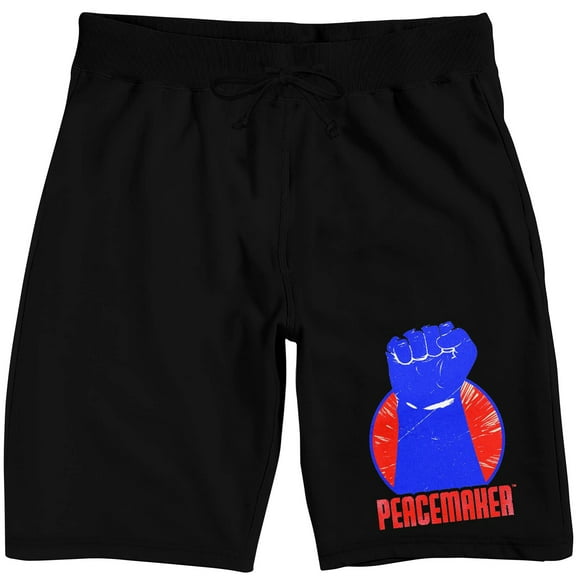 Peacemaker Fist Men's Black Sleep Pajama Shorts-Large