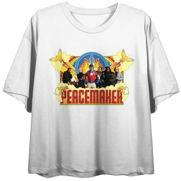 Peacemaker Group Pose Ladies White T-shirt-Medium