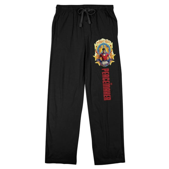 Peacemaker Hero & Logo Men's Black Sleep Pajama Pants-XXL