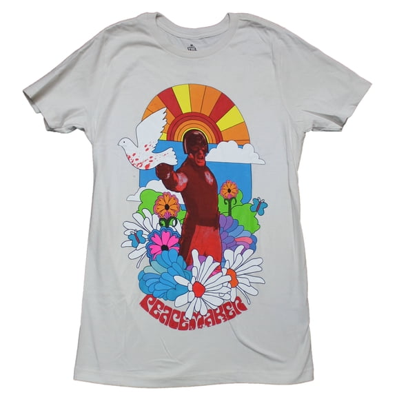 Peacemaker  Mens T-Shirt - Trippy Hippy Blood Splattered Dove (Large)