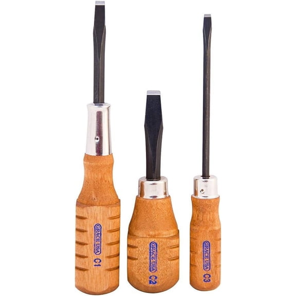 Peacemaker Screwdriver Set, 3 Screwdrivers, Flat Head, Steel Alloy Blade, Wooden Handle, Fits Colt SAA Trigger/Hammer Screws, Gunsmith Tools, Handcrafted, Made in