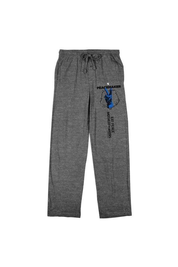 Peacemaker: Season 2 Logo on Heather Gray Adult Sleep Pant-Large