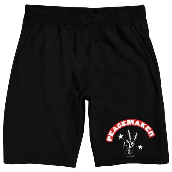 Peacemaker: Season 2 Title Logo Men’s Black Lounge Shorts-XS