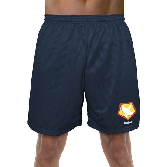 Peacemaker Symbol Mens Lined Mesh Shorts, Navy, X-Large