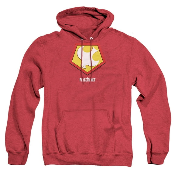 Peacemaker Symbol Unisex Adult Pull-Over Heather Hoodie,Red, Medium
