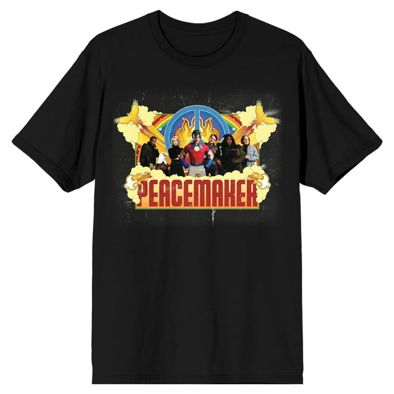 Peacemaker TV Series Main Characters and Title Logo Men's Black