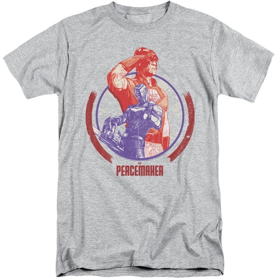 Peacemaker Vigilante Unisex Adult Tall T Shirt,Athletic Heather, X-Large