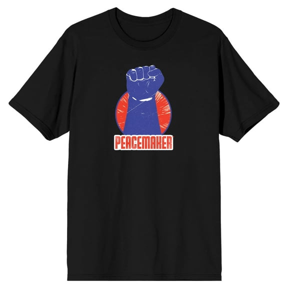 Peacemaker Violet Clenched Fist Men's Black T-shirt-3XL