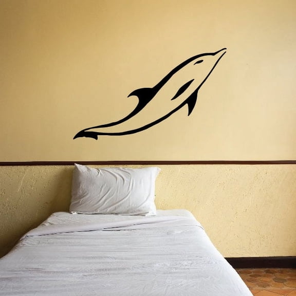 Peacful Dolphin Swimming Decal - 36 Inches