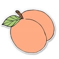 thumbnail image 1 of Peach - 12" Vinyl Sticker Waterproof Decal, 1 of 1