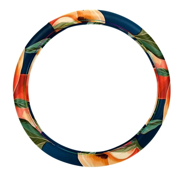 Peach 14.5 Inch Printing PVC Leather Auto Accessories Steering Wheel Covers - Car Wheel Covers - Car Wheel Cover
