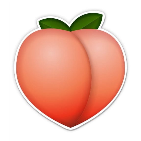 Peach - 5" Vinyl Sticker - For Car Laptop I-Pad - Waterproof Decal