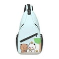 thumbnail image 1 of Peach And Goma Sling Crossbody Backpack Men Custom Cartoon Mochi Cat Shoulder Chest Bag for Cycling Camping Daypack, 1 of 7