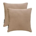thumbnail image 1 of Peach Beige Decorative Throw Pillow Covers 14"x14" | Pack of 2 Modern Satin Cushion Cover | Solid Pillowcases for Couch, Sofa Bedroom & Living Room, Modern Home Décor - Peach Beige Slub Satin, 1 of 8