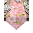 thumbnail image 1 of Peach Blossom Petals Leaves Flower Table Runner Tablecloth Placemat Table Mat For Home Textile Wedding Party Decoration Supplies, 1 of 5