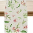 thumbnail image 1 of Peach Blossom Pink Leaves Spring Table Runner Summer Seasons Burlap Table Decoration for Home Kitchen Dining Dinner Indoor Holiday Farmhouse Decor 13.8x71 Inch, 1 of 5