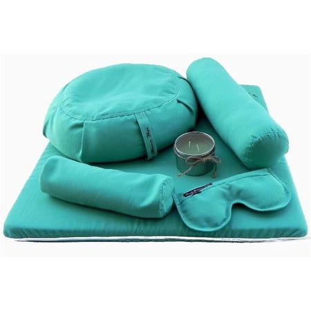Peach Blossom Yoga 11001 7 Piece Deluxe Yoga Set - Teal