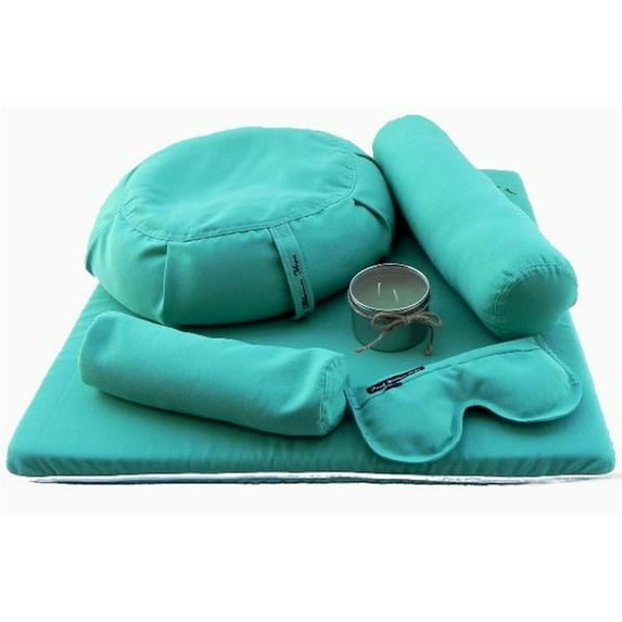 Peach Blossom Yoga 11001 7 Piece Deluxe Yoga Set - Teal