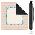 thumbnail image 1 of Peach Blue Striped Ribbon Frame Mahjong Mat 31.5x31.5 Inch | Non-Slip And Noise Reduction Mah Jong Table Mat Cover with Carrying Bag For Mahjong Lovers, Poker, Board Games And Dominoes, 1 of 7