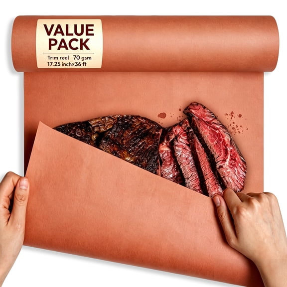 Peach Butcher Paper Roll, 18 Inch x 36 Feet, BBQ Pink Butcher Paper for Smoking Meat, Unbleached, Unwaxed & Uncoated