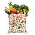 thumbnail image 1 of Peach Canvas Tote Bag Pink Fruit Tropical Summer Modern Fresh Juicy Sweet Pattern Print Design Painting Aesthetic Peach Lover Abstract Cute Kawaii Cartoon Funny Vibrant Reusable Eco-Friendly Lightweig, 1 of 5