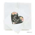 thumbnail image 1 of Peach Chalkboard Floral Garden Party Wedding Collection, Heart Label Stickers, Thank You, 75-Pack, 1 of 1