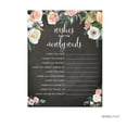 thumbnail image 1 of Peach Chalkboard Floral Garden Party Wedding Collection, Wishes for the Newlyweds Advice Cards, 20-Pack, 1 of 1