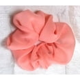 thumbnail image 1 of Peach Chiffon Hair Scrunchy-Small - Made in the USA, 1 of 1