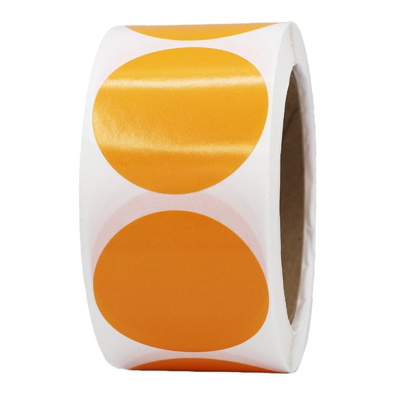 Peach Circle Stickers | 2" Inches Round | 500 Pack